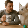 Mug brillant noir “JE PRÉFÈRE MON CHIEN” – vue 2