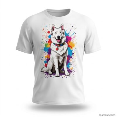 TEE SHIRT BERGER BLANC SUISSE GRAFFITI