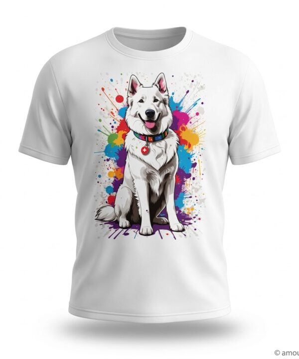 TEE SHIRT BERGER BLANC SUISSE GRAFFITI