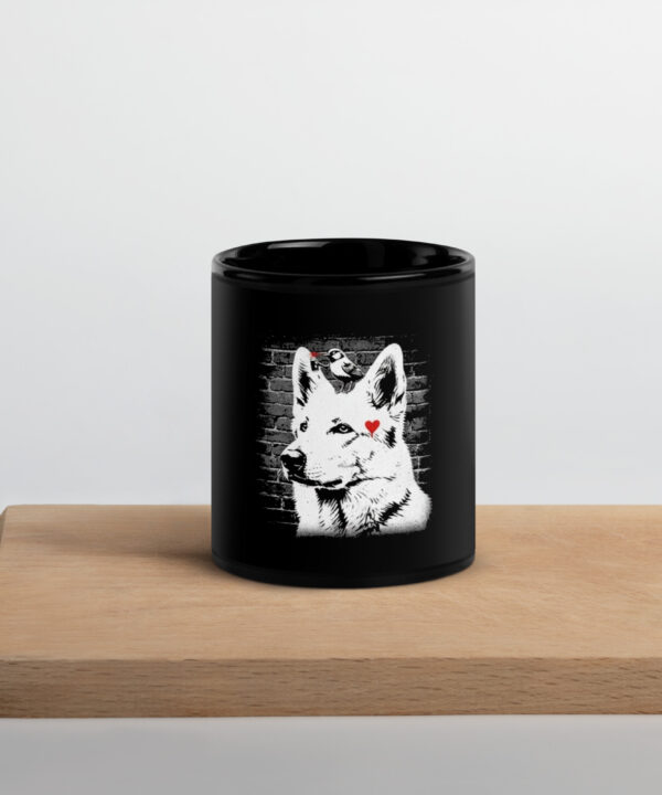 Mug brillant noir BBS style Banksy