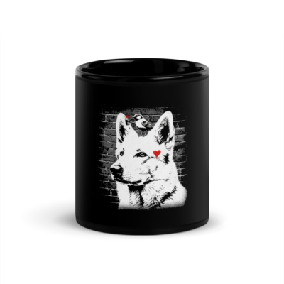 Mug brillant noir BBS style Banksy