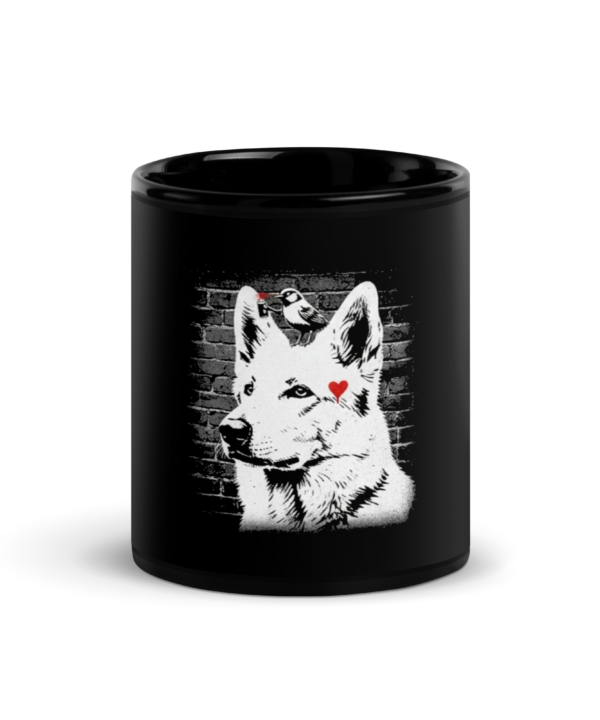 Mug brillant noir BBS style Banksy