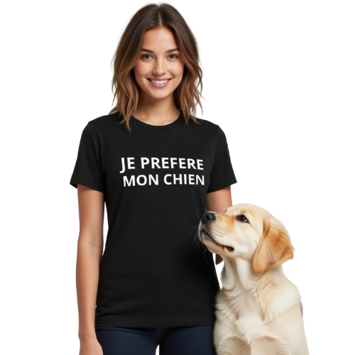 T-Shirt JE PREFERE MON CHIEN