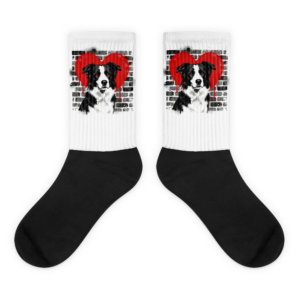 Chaussettes Border Collie – Street Art – AMOUR CHIEN