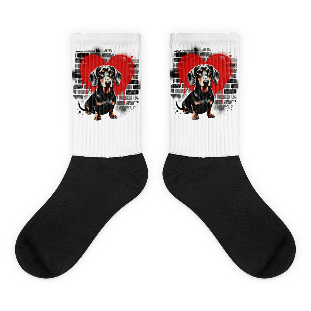 Chaussettes Teckel – Street Art – AMOUR CHIEN