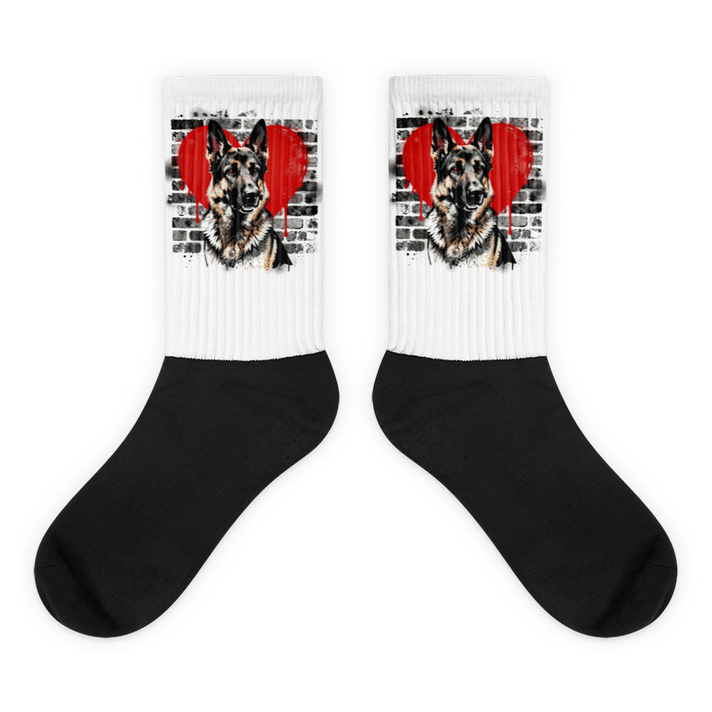 Chaussettes Berger Allemand – Street Art – AMOUR CHIEN