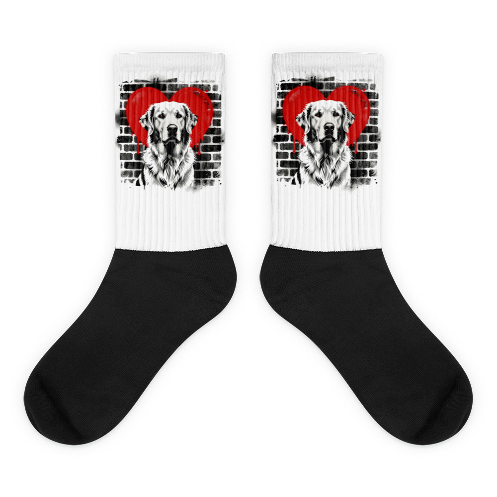 Chaussettes Golden Retriever – Street Art – AMOUR CHIEN