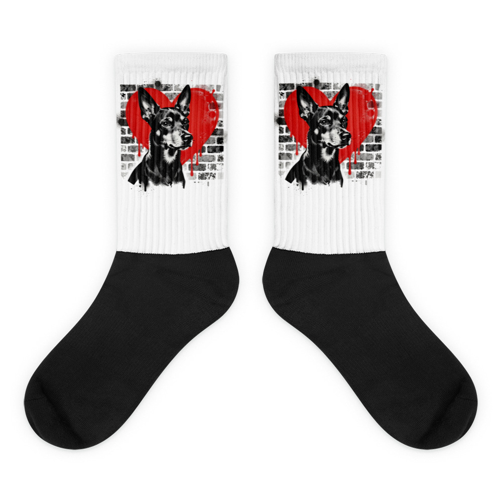 Chaussettes Pinscher Nain – Street Art – AMOUR CHIEN