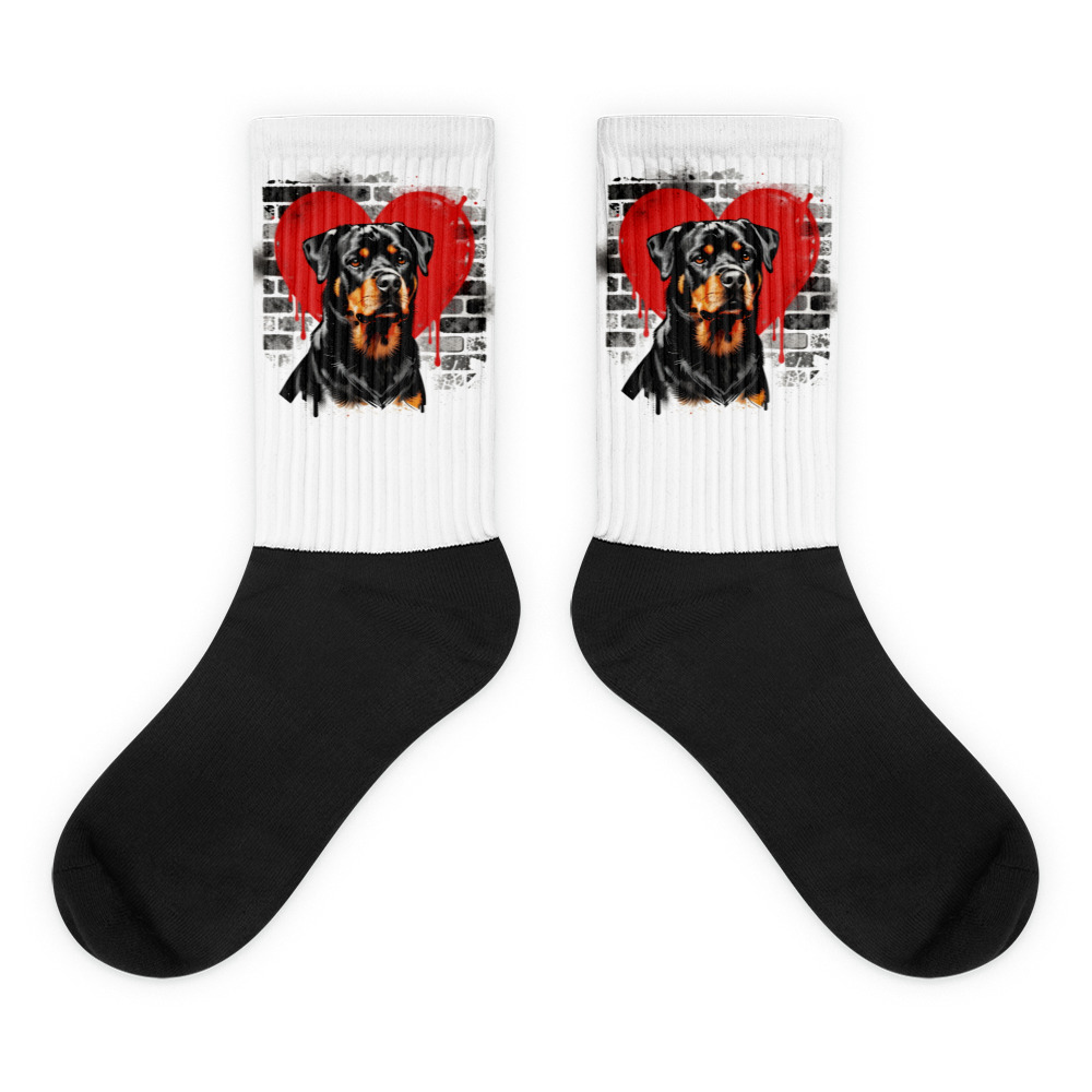 Chaussettes Rottweiler – Street Art – AMOUR CHIEN