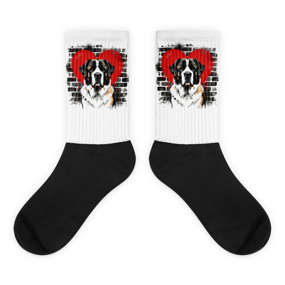 Chaussettes Saint-Bernard – Street Art – AMOUR CHIEN