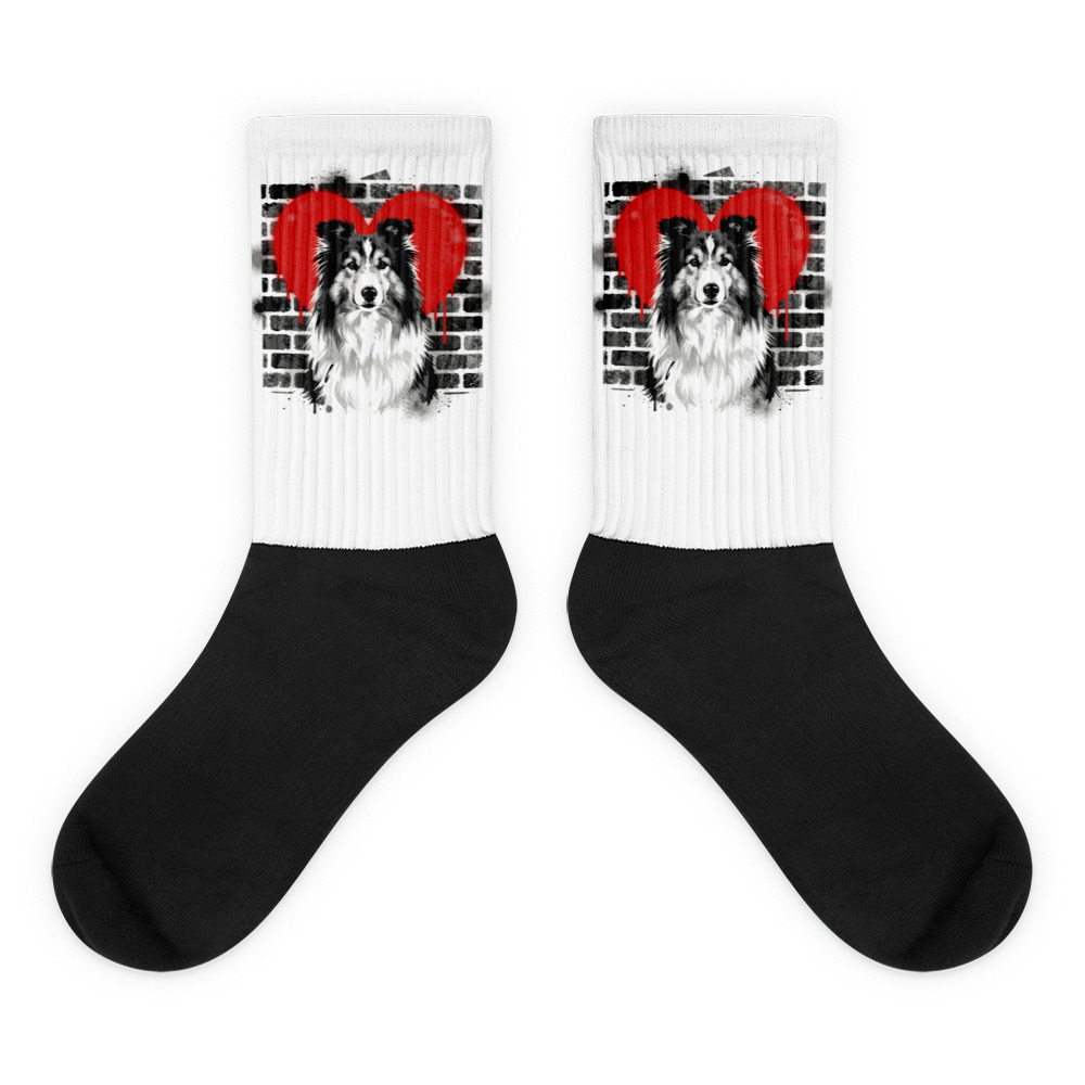 Chaussettes Berger des Shetland – Street Art – AMOUR CHIEN