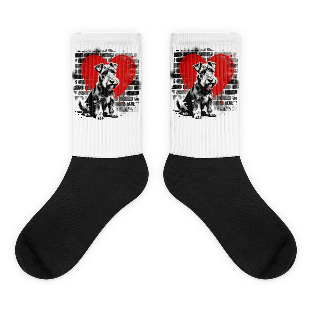 Chaussettes Fox Terrier à poil lisse – Street Art – AMOUR CHIEN