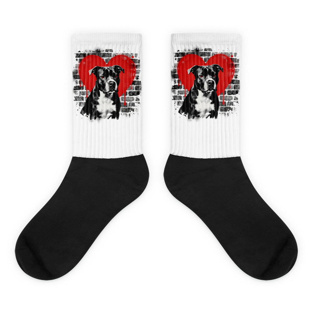 Chaussettes Staffordshire Bull Terrier – Street Art – AMOUR CHIEN
