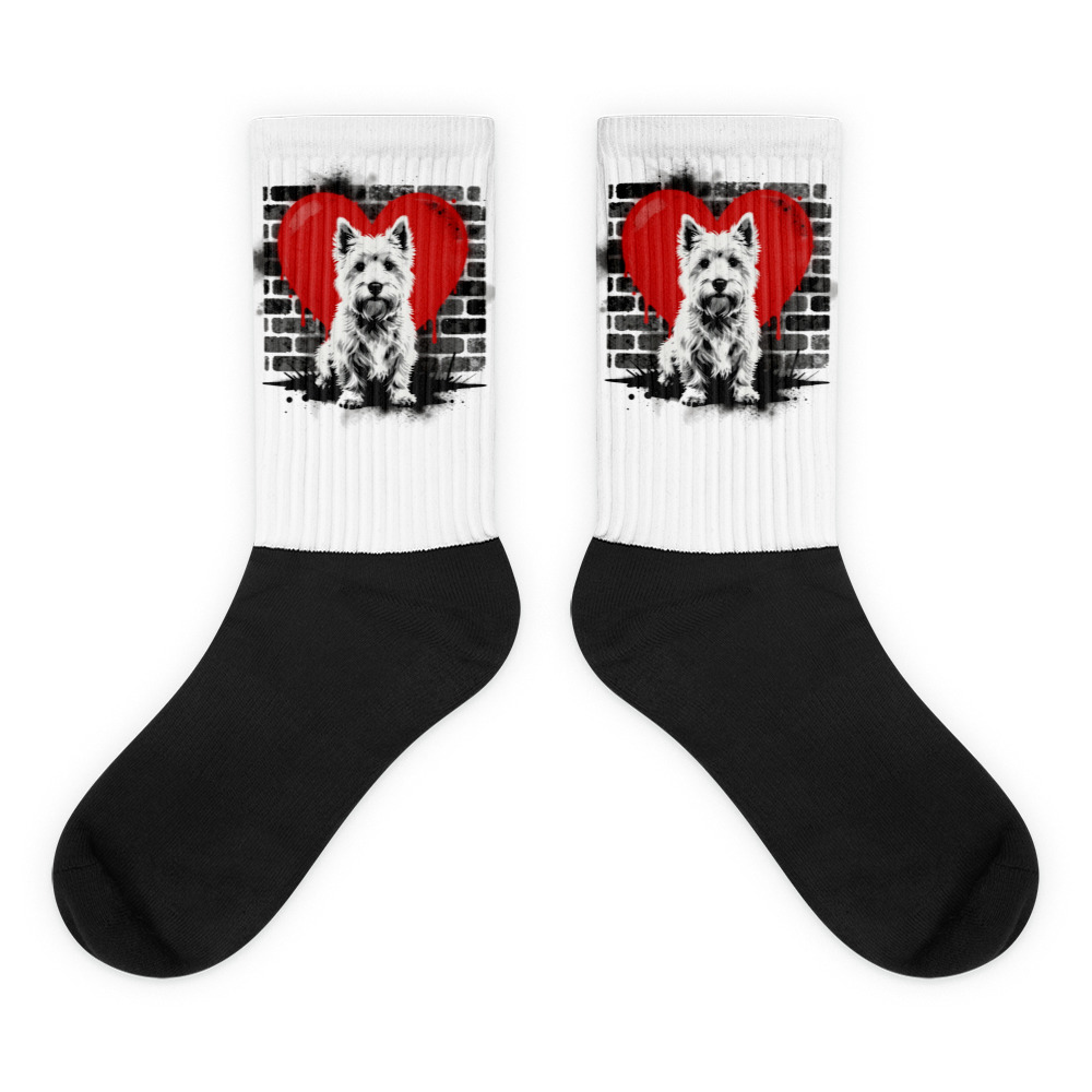 Chaussettes Westie – Street Art – AMOUR CHIEN