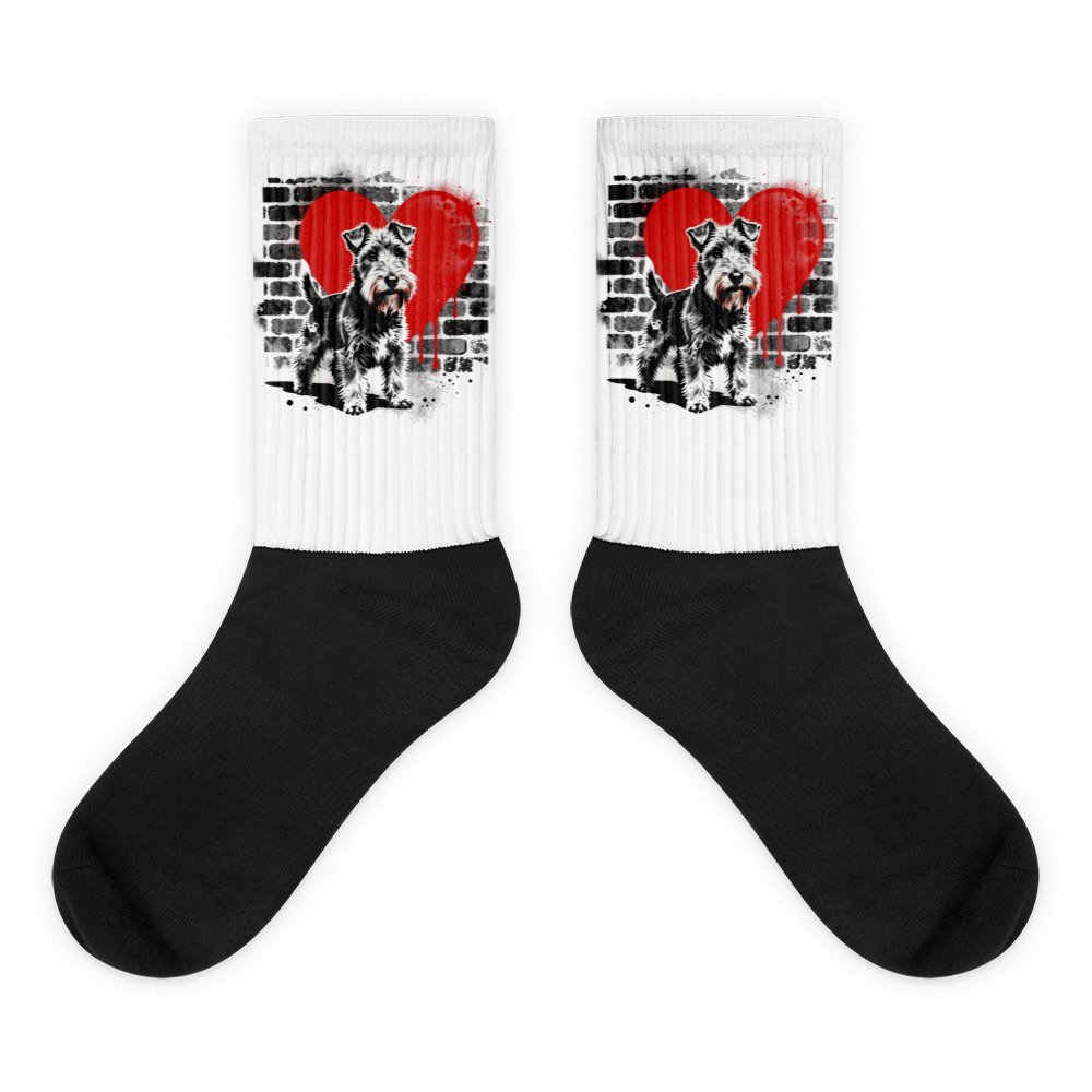 Chaussettes Fox Terrier à poil dur – Street Art – AMOUR CHIEN