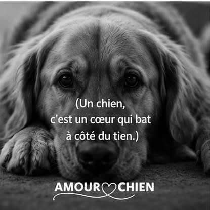 Un chien, c&rsquo;est un cœur qui bat à côté du tien