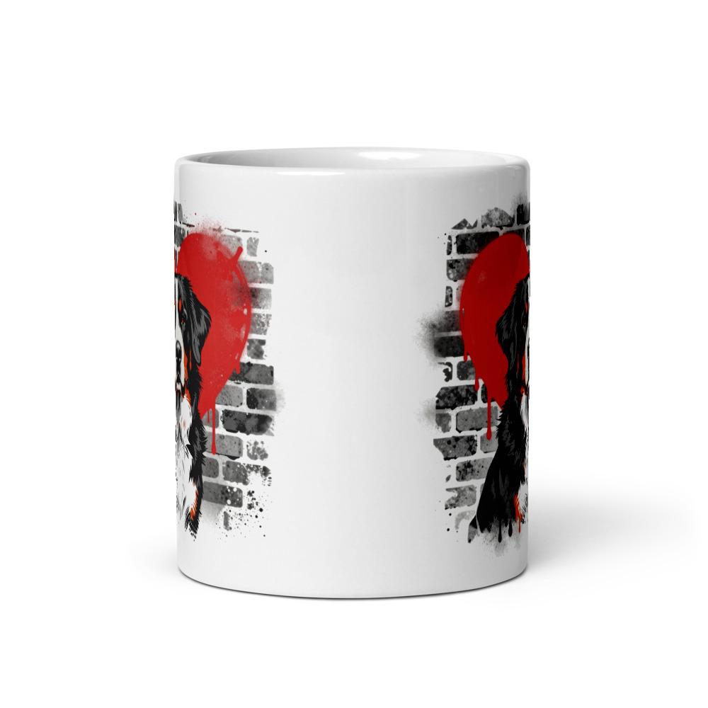 Mug Bouvier Bernois – Street Art – vue 3 – AMOUR CHIEN
