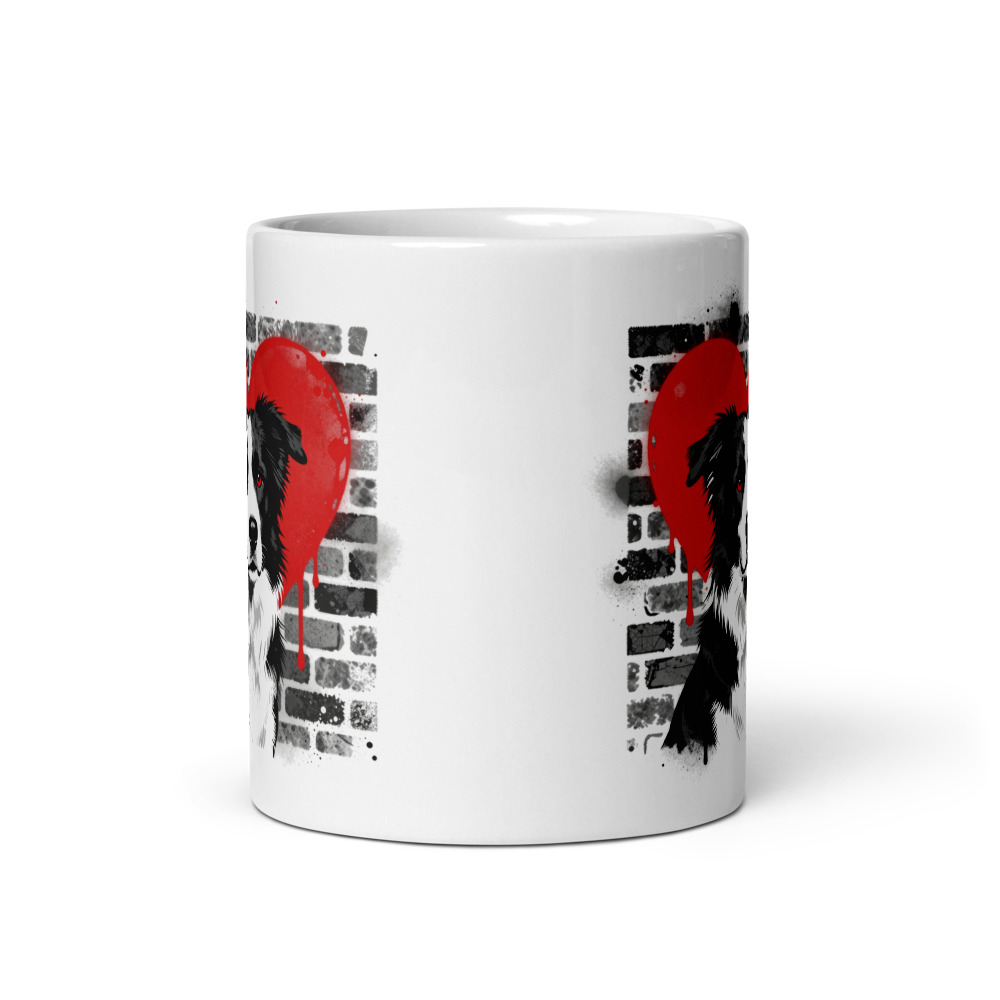 Mug Border Collie – Street Art – vue 3 – AMOUR CHIEN