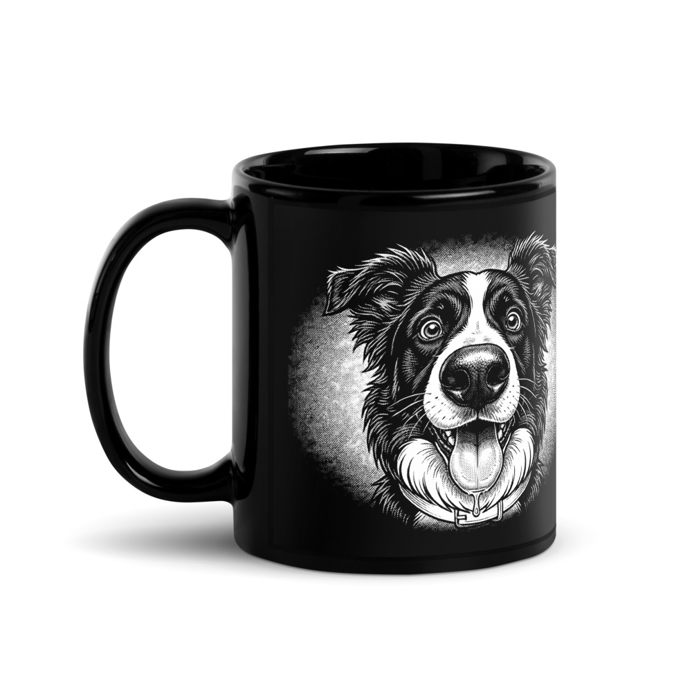 Mug Border Collie – Black & White – AMOUR CHIEN