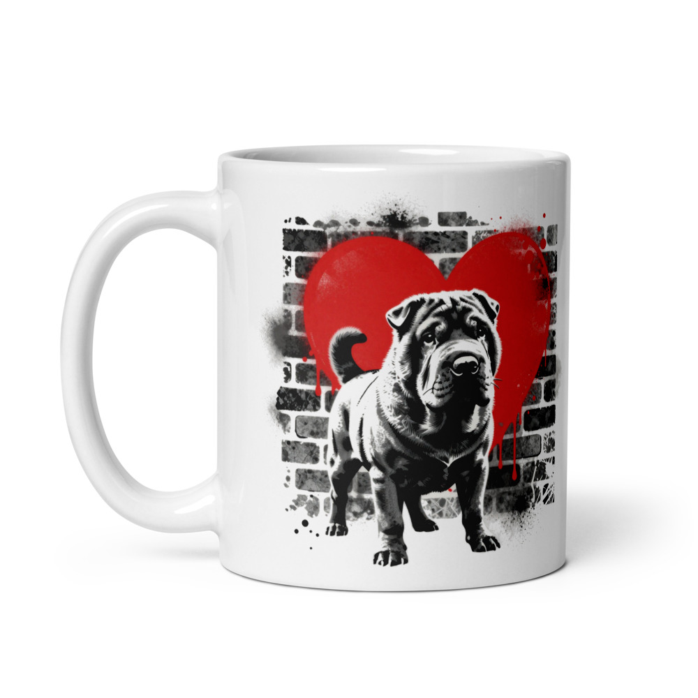 Mug Shar Peï – Street Art – vue 2 – AMOUR CHIEN