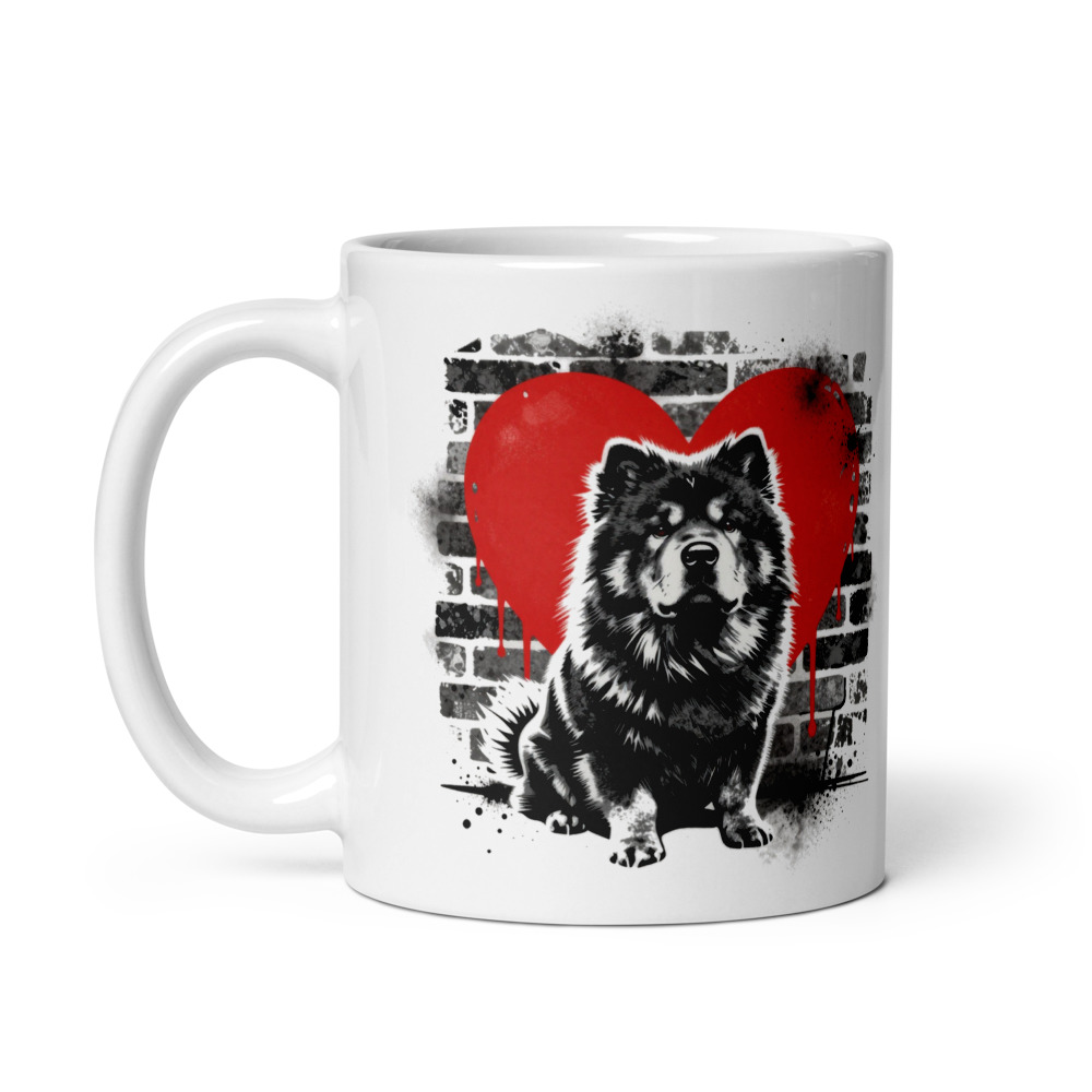 Mug Chow-Chow – Street Art – vue 2 – AMOUR CHIEN