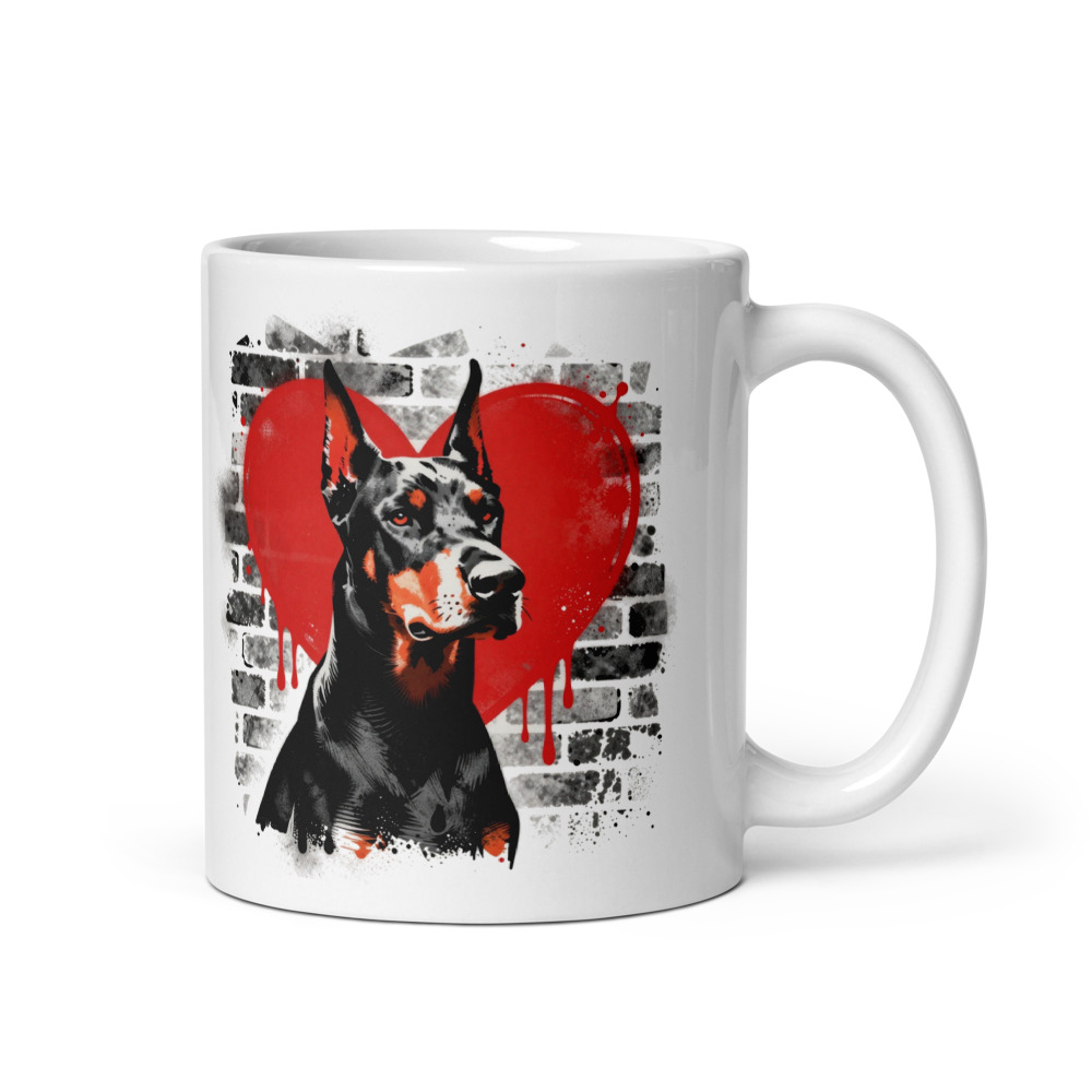 Mug Dobermann – Street Art – AMOUR CHIEN