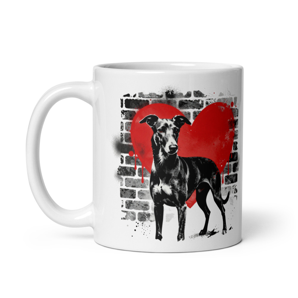 Mug Petit Lévrier Italien – Street Art – vue 2 – AMOUR CHIEN