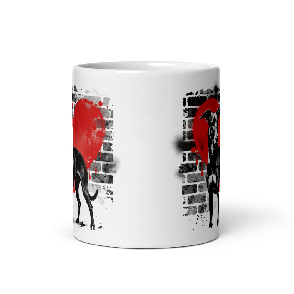 Mug Petit Lévrier Italien – Street Art – vue 3 – AMOUR CHIEN