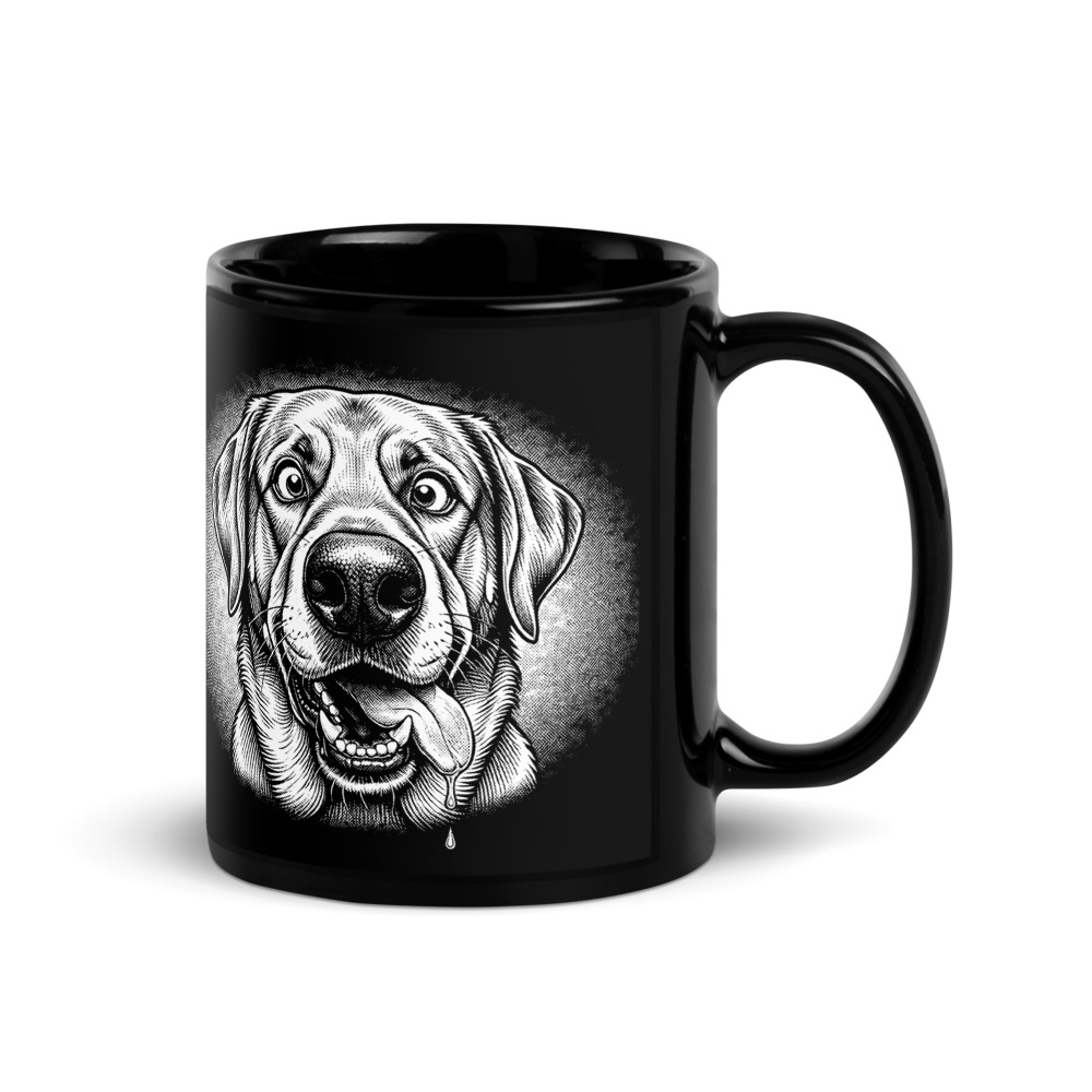 Mug Labrador – Black & White – vue 2 – AMOUR CHIEN