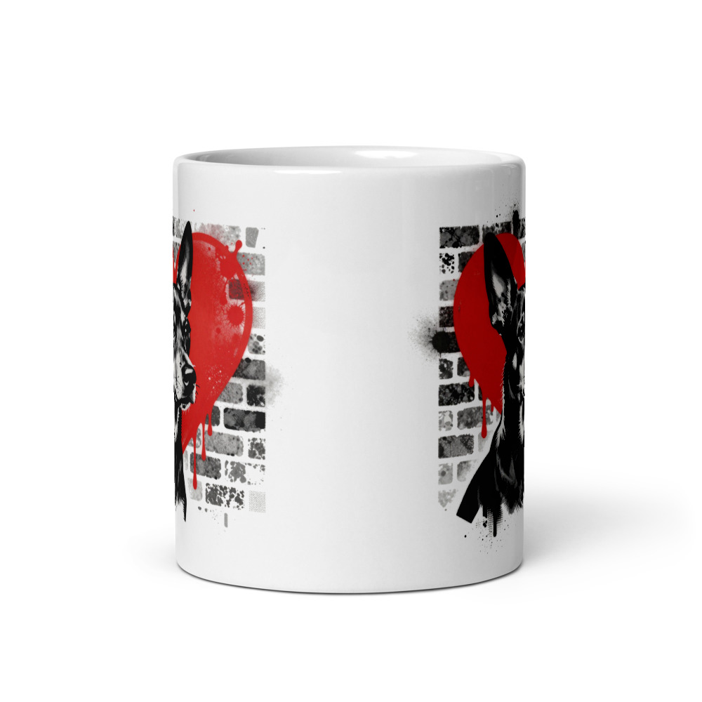 Mug Pinscher Nain – Street Art – vue 3 – AMOUR CHIEN