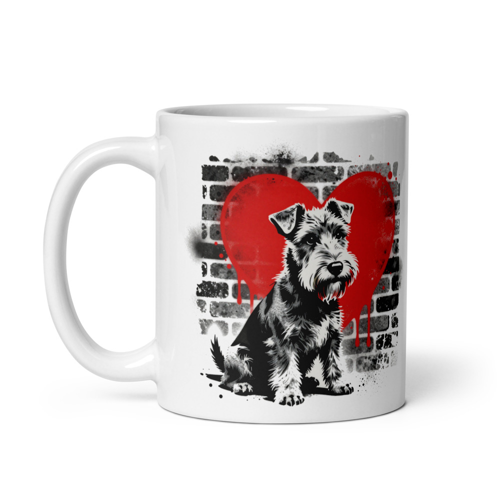 Mug Fox Terrier à poil lisse – Street Art – vue 2 – AMOUR CHIEN