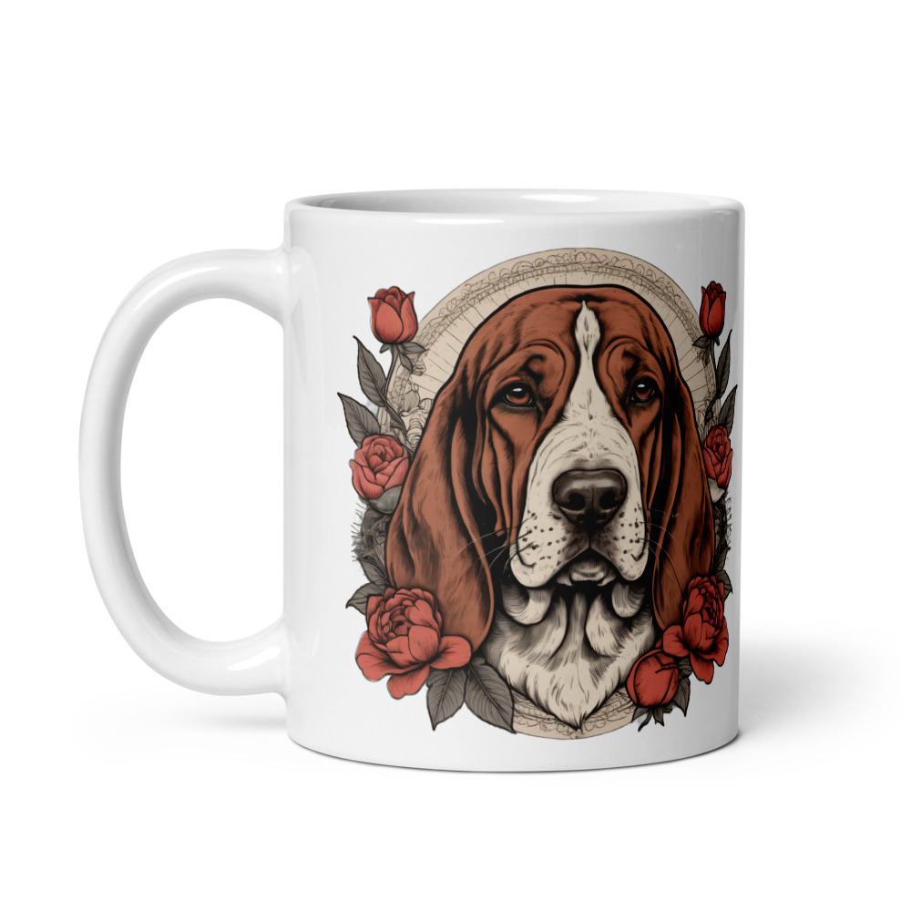 Mug Basset – Tattoo – vue 2 – AMOUR CHIEN