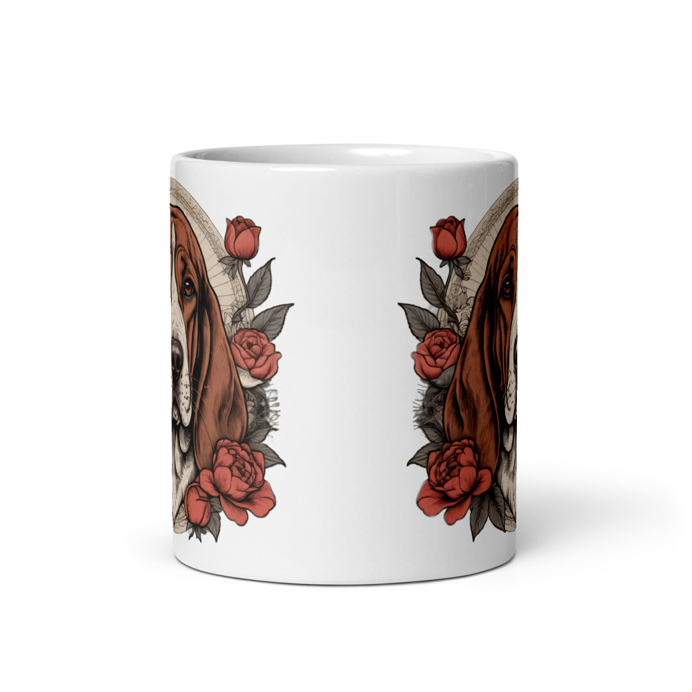 Mug Basset – Tattoo – vue 3 – AMOUR CHIEN