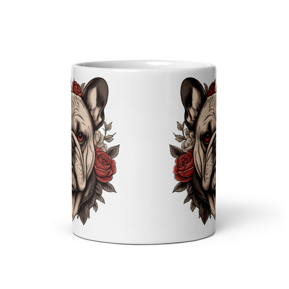 Mug Bouledogue – Tattoo – vue 3 – AMOUR CHIEN