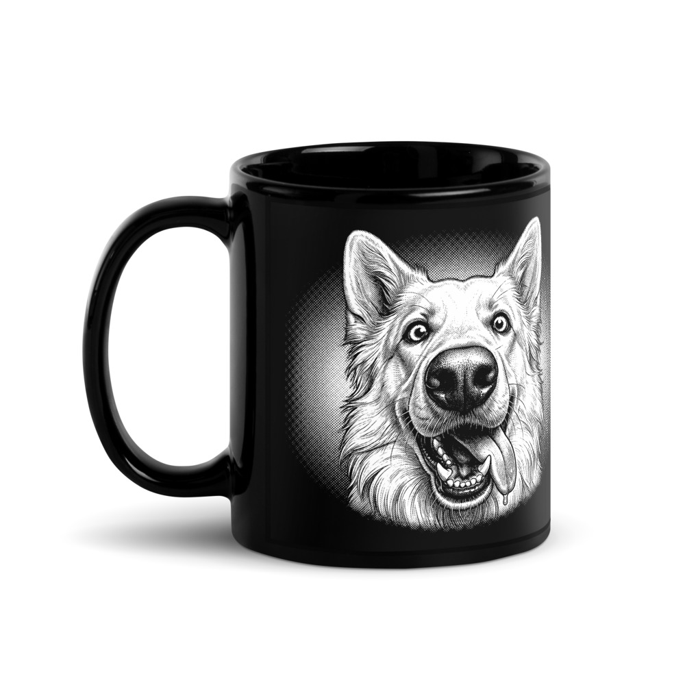 Mug Berger Blanc Suisse – Black & White – AMOUR CHIEN