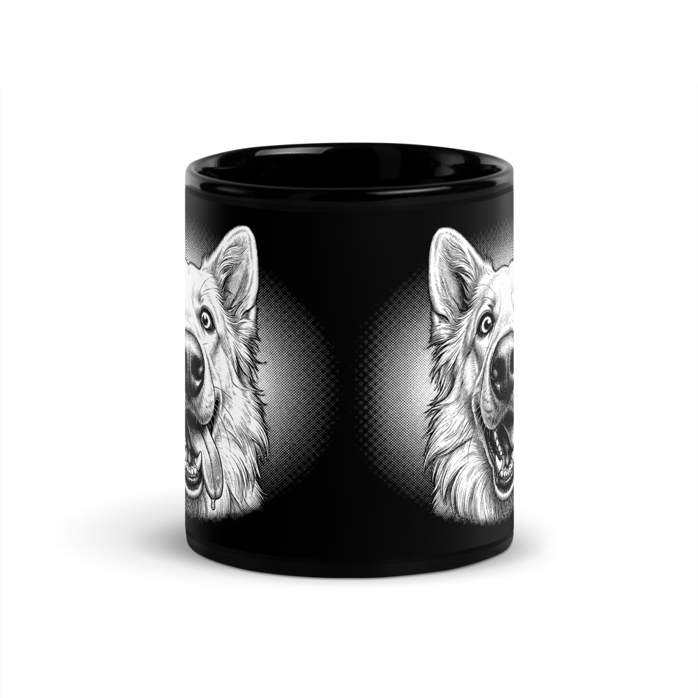 Mug Berger Blanc Suisse – Black & White – vue 3 – AMOUR CHIEN