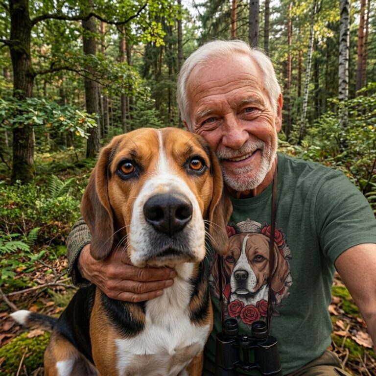 Beagle et sa famille