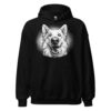 Sweat à capuche Berger Blanc Suisse – Black & White – noir – AMOUR CHIEN