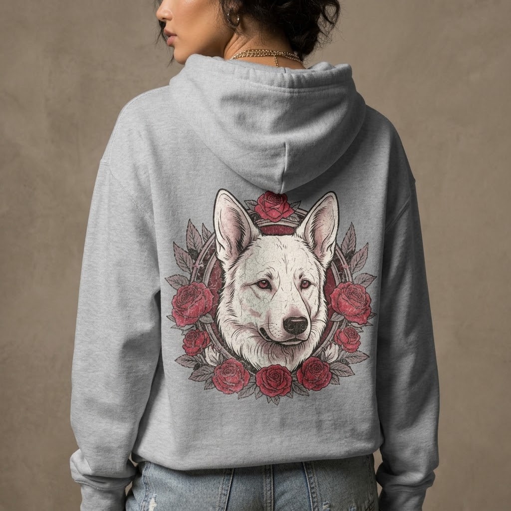 Sweat à capuche Berger Blanc Suisse
