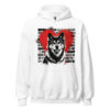 Sweat à capuche Akita – Street Art – blanc – AMOUR CHIEN