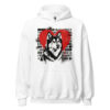 Sweat à capuche Malamute de l'Alaska – Street Art – blanc – AMOUR CHIEN