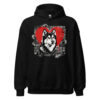Sweat à capuche Malamute de l'Alaska – Street Art – noir – AMOUR CHIEN