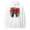 Sweat à capuche American Staff – Street Art – blanc – AMOUR CHIEN