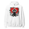 Sweat à capuche Bichon Frisé – Street Art – blanc – AMOUR CHIEN