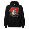 Sweat à capuche Bulldog Anglais – Street Art – noir – AMOUR CHIEN