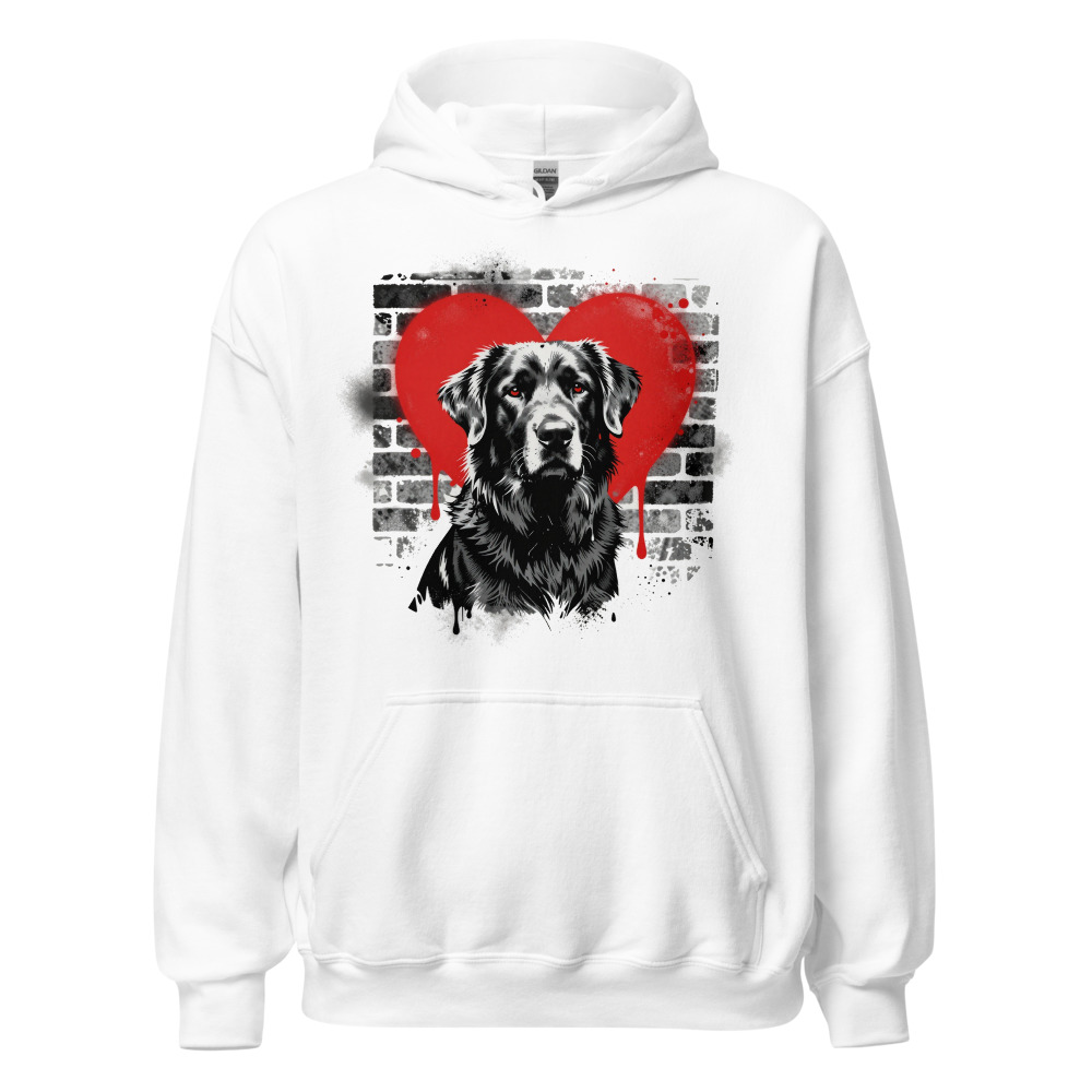 Sweat à capuche Chesapeake Bay Retriever – Street Art – blanc – AMOUR CHIEN