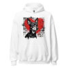 Sweat à capuche Pinscher Nain – Street Art – blanc – AMOUR CHIEN