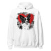 Sweat à capuche Papillon – Street Art – blanc – AMOUR CHIEN