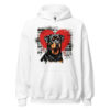 Sweat à capuche Rottweiler – Street Art – blanc – AMOUR CHIEN
