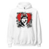 Sweat à capuche Husky – Street Art – blanc – AMOUR CHIEN